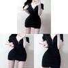 Dress Knit Fabric Slim Fit Short Sleeve Polo Neck Retro Style For Summer Fashion
