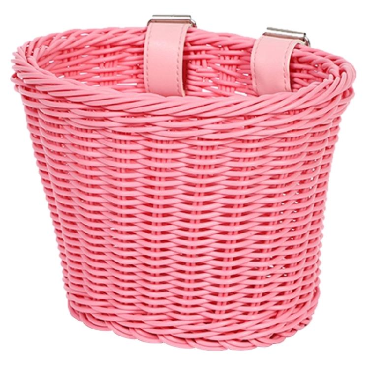 Plastic Wovens Bicycles Basket Detachable Wicker Front Handlebars Bikes Basket