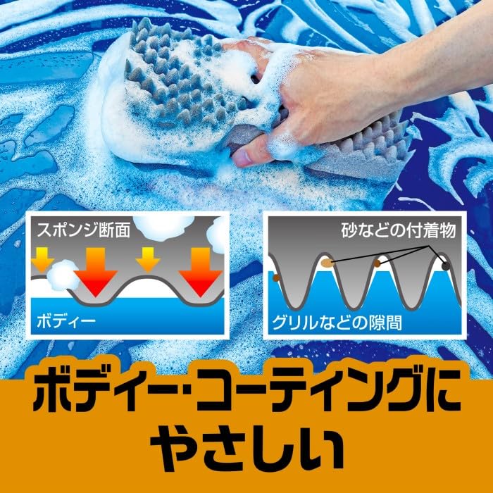 Prostaff Car Wash Double Wave Sponge for Coated Height 285mm X Width 120mm X Depth P203 Supplies, Cars, 75mm,