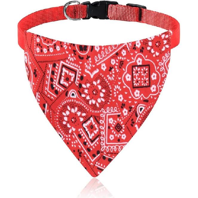 Adjustable Dog Bandana for Boy Girl Red Dog Handkerchief for Halloween Bandanas for Puppy Bandanas for Boys Girls Pet Neck Scarf for Cat Puppy