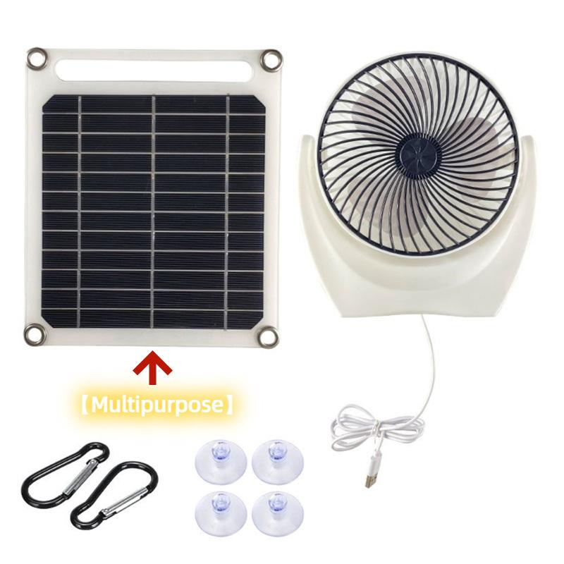 New Portable Solar Panel Multipurpose Solar Powered Fan Outdoor 6W Solar Charger