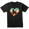 Retro Heart Poodle Dog Breed Silhouette Dog Owner Love T-Shirt