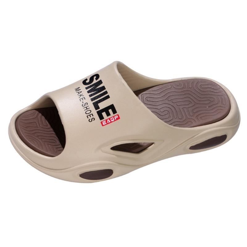 New men's one-word sports trendy brand soft sole non-slip stepping on shit EVA cool slippers beach shoes