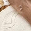 ANENJERY Hollow Flower Drop Earring Line for Women Trendy All Match Tassel Drop Earrings Jewelry Accessory