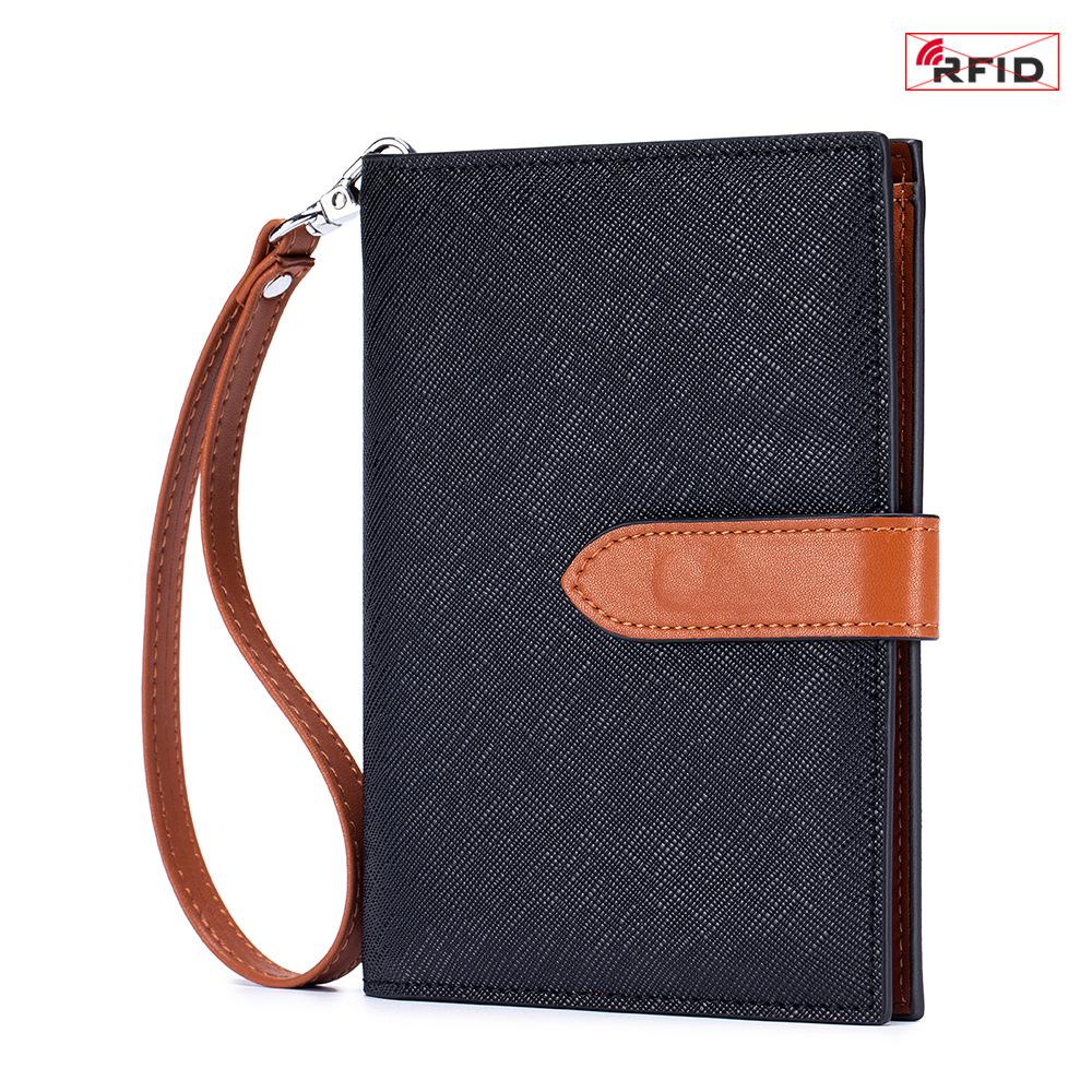 New Slim Wrist Passport Bag Palm Pattern Multifunctional Wallet Ticket Clip Document Passport Clip Female