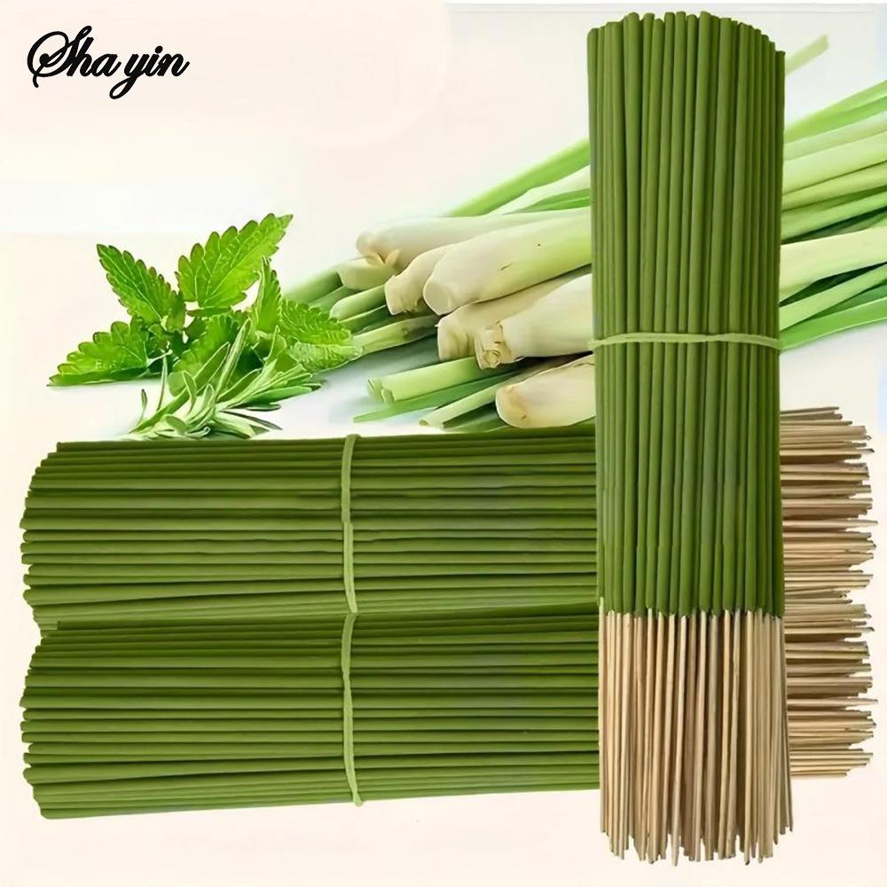 Verlängertes Zitronengrasöl Zitronengrasstab - 45 Minuten Brenndauer, Sommerduft nach künstlichem Holz für Zuhause, Camping, Innenhof