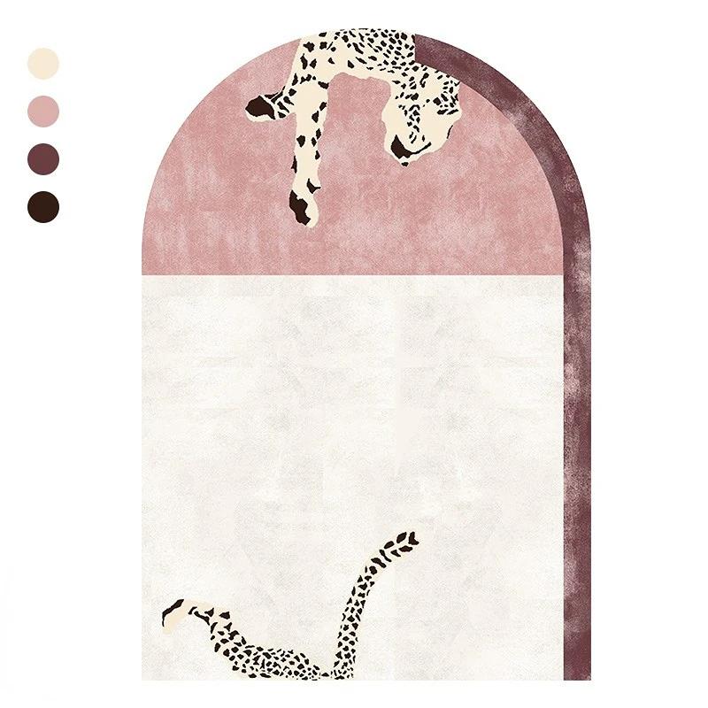 Leichte Luxusteppiche für Schlafzimmer Leopardenmuster Wohnzimmerdekoration Plüschteppich Zuhause Dicker Teppich Große Fläche Flauschig Weiche Bodenmatte