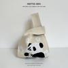 Cute Panda Casual Tote Bag: Trendy, Versatile, Polyester Knit Handbag for Women