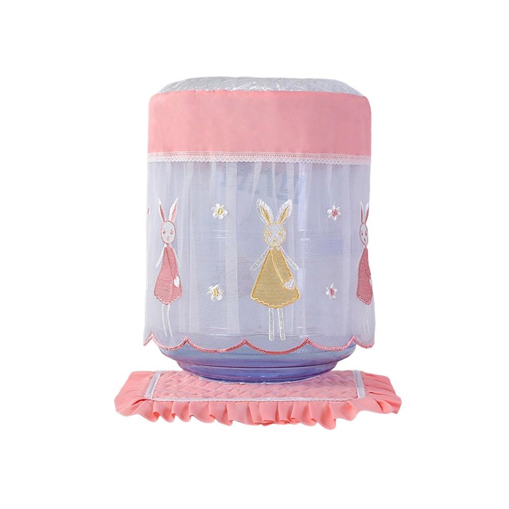 Durable Fabric Lace Mesh Water Dispenser Cover Upper Opening Dustproof Barrel Cover Reusable Water Dispenser Bucket Sleeve