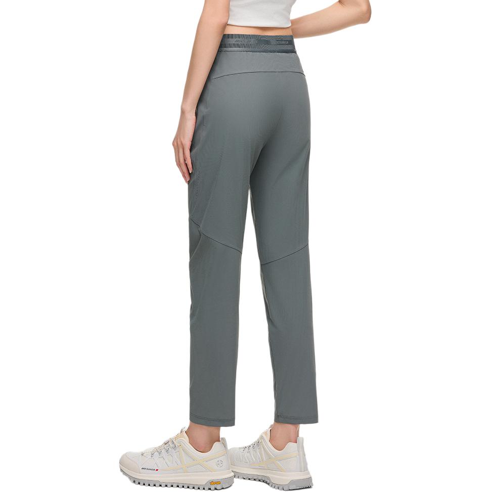 Anta Champion All-Weather Series Solid Color Mid-Rise Breathable Casual Pants Women Pants Mica-Gray 162420303-1