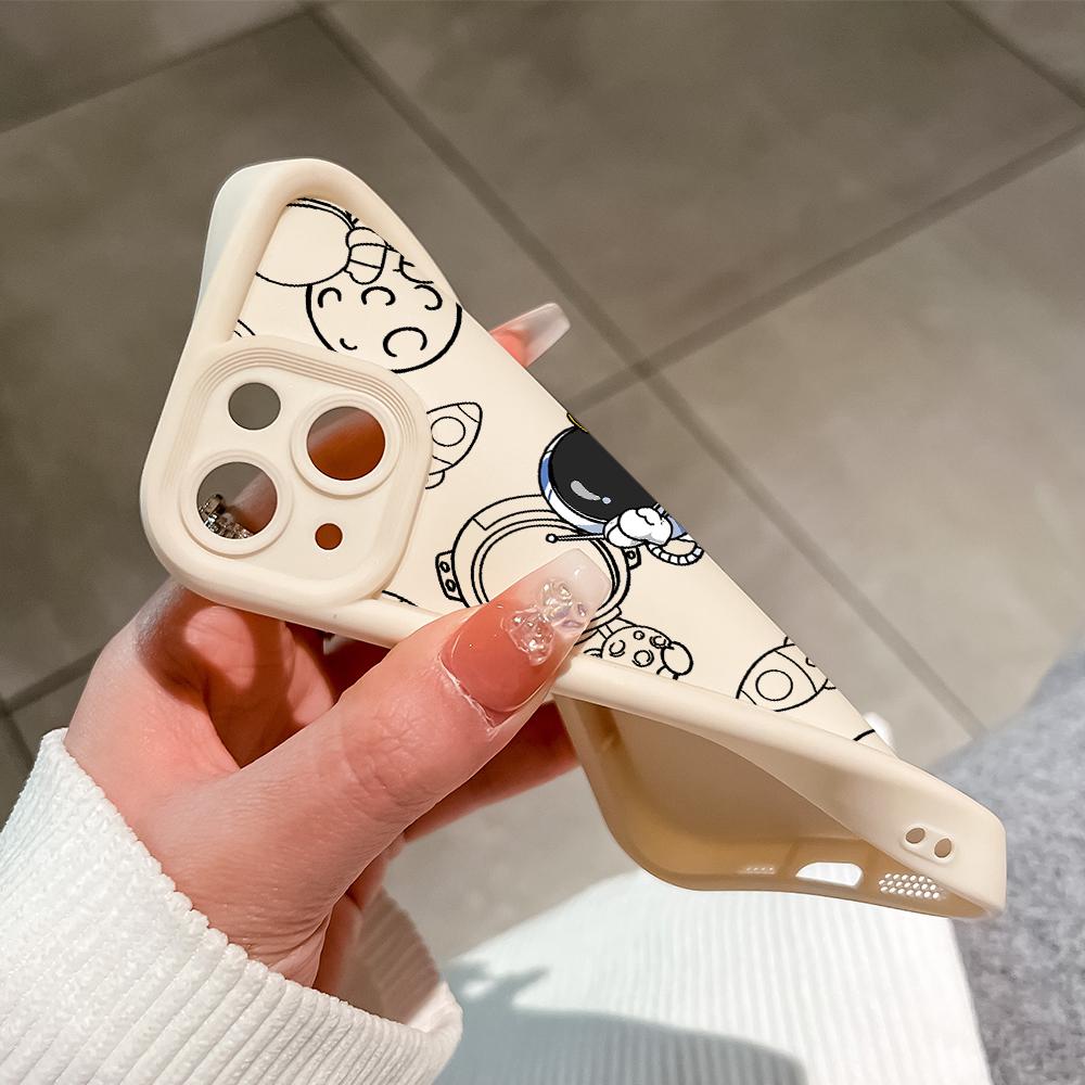 Weiches Silikon-Telefongehäuse mit quadratischem Leiterdruckmuster, vollständige Kameraabdeckung, stoßfeste Gummischutzhülle für iPhone Infinix Tecno OnePlus