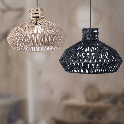 14 Styles Natural Woven Lampshade Vintage Hanging Pendant Lamp Shade Rattan Chandelier Café Restaurant Lighting Home Art Decor