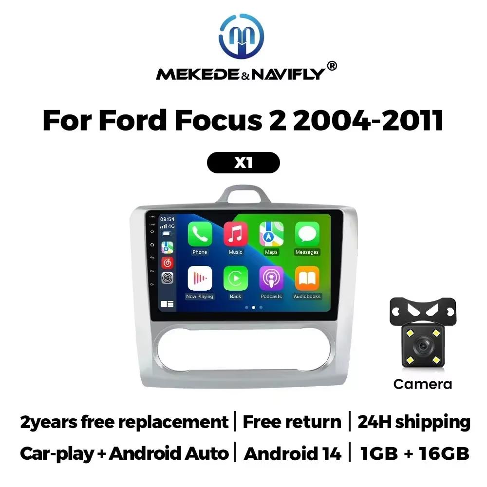 Android 14 Car Radio for Ford Focus 2 3 Mk2 Mk3 2004 2005 - 2011 Carplay Multimedia Player Navigation GPS 2Din Stereo Autoradio
