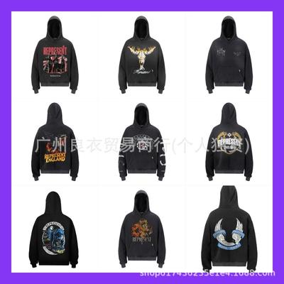 Unisex Oversized Washed Cotton Hoodie Streetwear Graphic Print Loose Fit Fall 2026