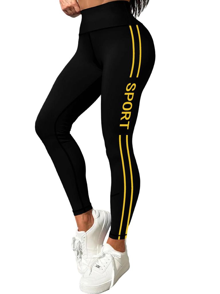 Kadın Yüksek Bel Düz Renk Yoga ve Fitness Pantolonu