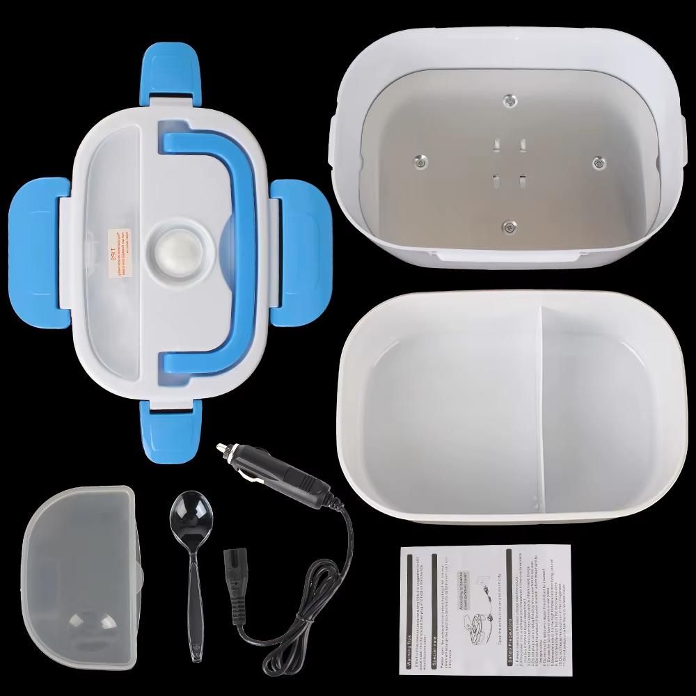 Electric Heated Lunch Box Fast Heating 12V 220V EU Plug Dinnerware Food Warmer Container Travel Car Work Portable Heat Bento Box
