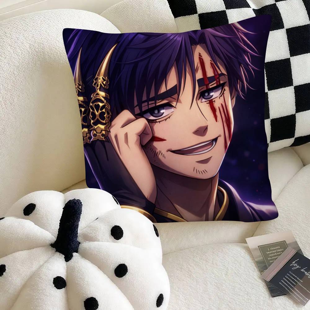 Cool Manhwa Figure Qin Shi Huang Buddha Pillow Case Fashion Square Pillowcase Bedroom Sofa Room Ins Decoration Leisure