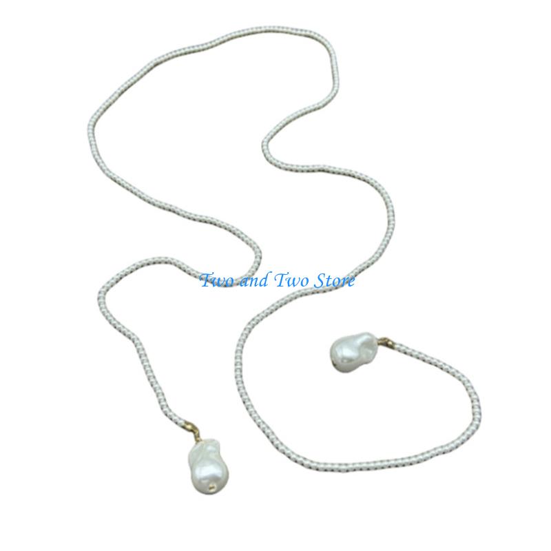 HX6F Sophisticated Spinel Gemstones Necklace Combined With Imitation Pearls Designs
