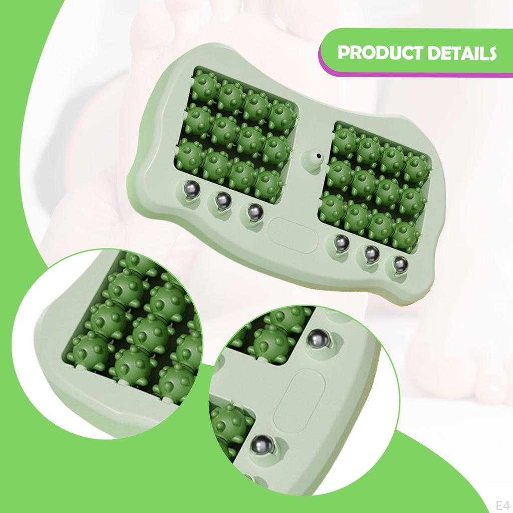 Compact Foot Massager Tool Featuring 24 Rollers, for Various Users