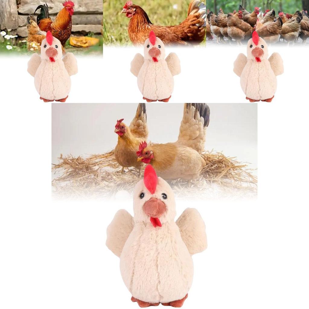 Adorable Brown Plush Chicken Toy Extremely Soft Cute Stuffed Animal For Kids