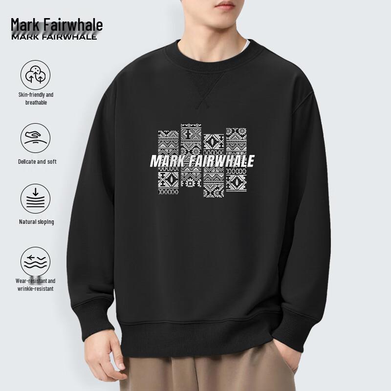 Mark Fairwhale Men's Heavyweight Printed Round Neck Sweatshirt