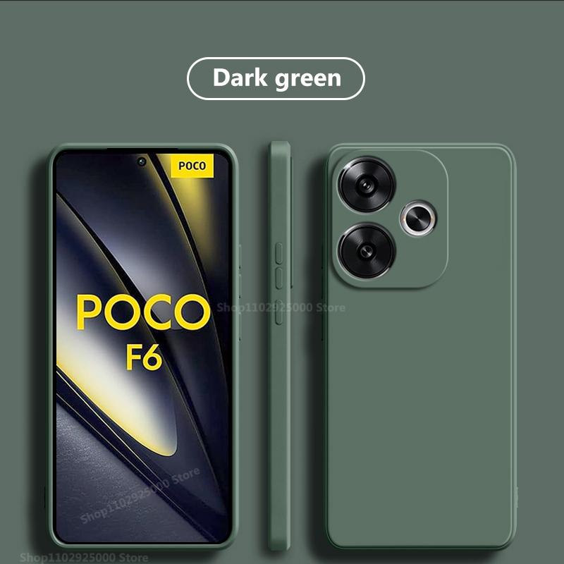 

Чехол Poco F6 PocoF6 Pro, жидкий силиконовый чехол для телефона Xiaomi Poco F6 Poco F 6 F6Pro PocoF6 Pro, мягкий чехол, аксессуары For Poco F6