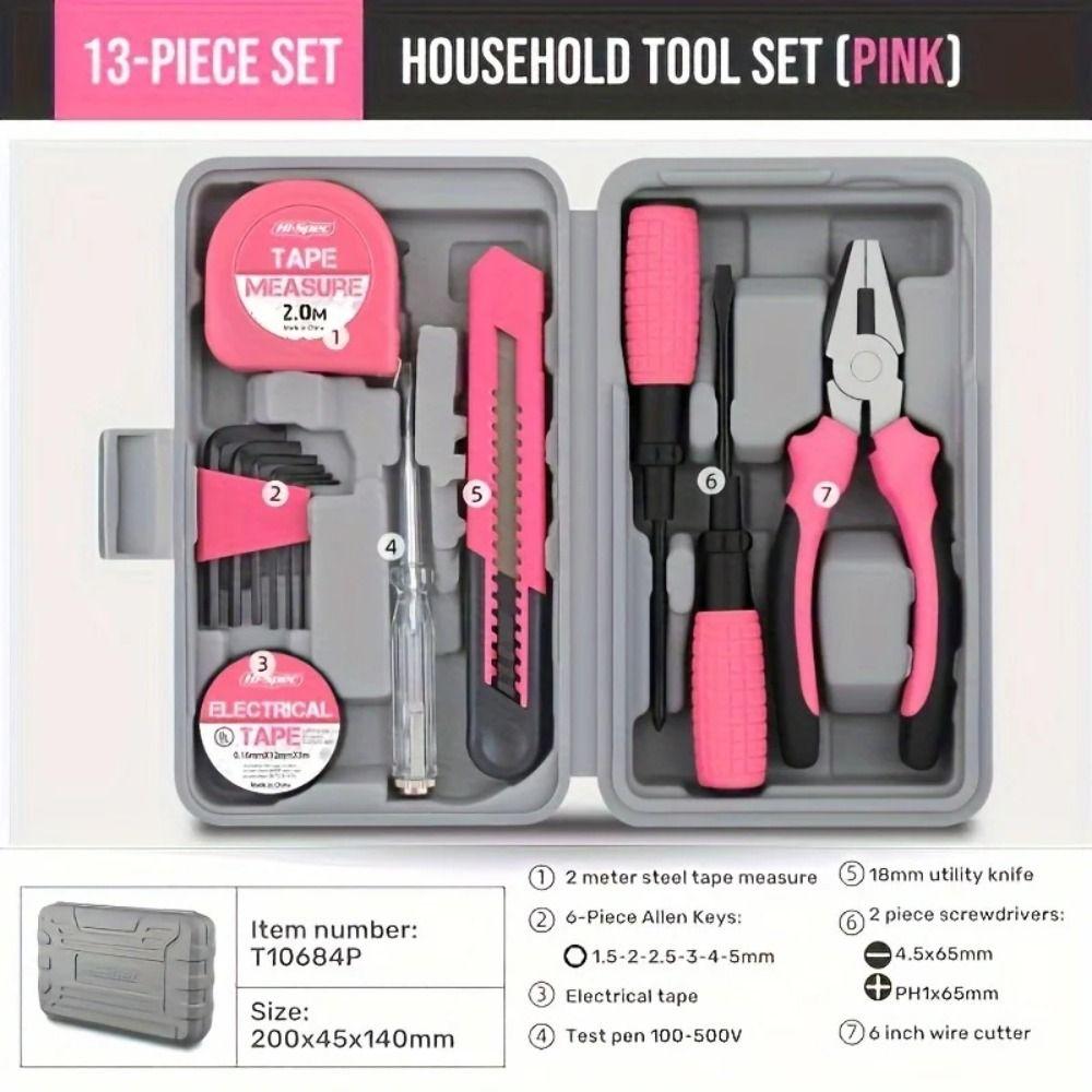 24/13pcs Hammer Repair Tool Kit Durable Essentials DIY Tool Multipurpose Hand Tool Set  Household