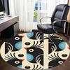 1pc Abstract Art Office Round Area Rug, Indoor Mat Suitable For Office, Under Office Chairs Bedroom Living Room Home Decor, Room Deco