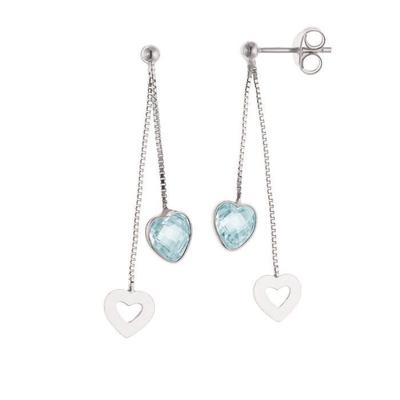 Earrings - Lola Is Precious - Gianna - 925 Sterling Silver Rhodium - Topaz - Hook System