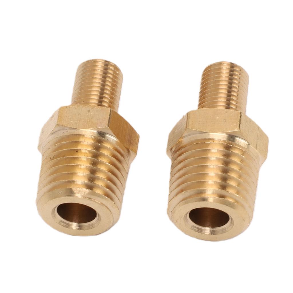 2PCS Brass Air Inflator Adapters Sealing 1 4in Male NPT to Schrader Valve Adapter for Air Compressors Inflation Pumps