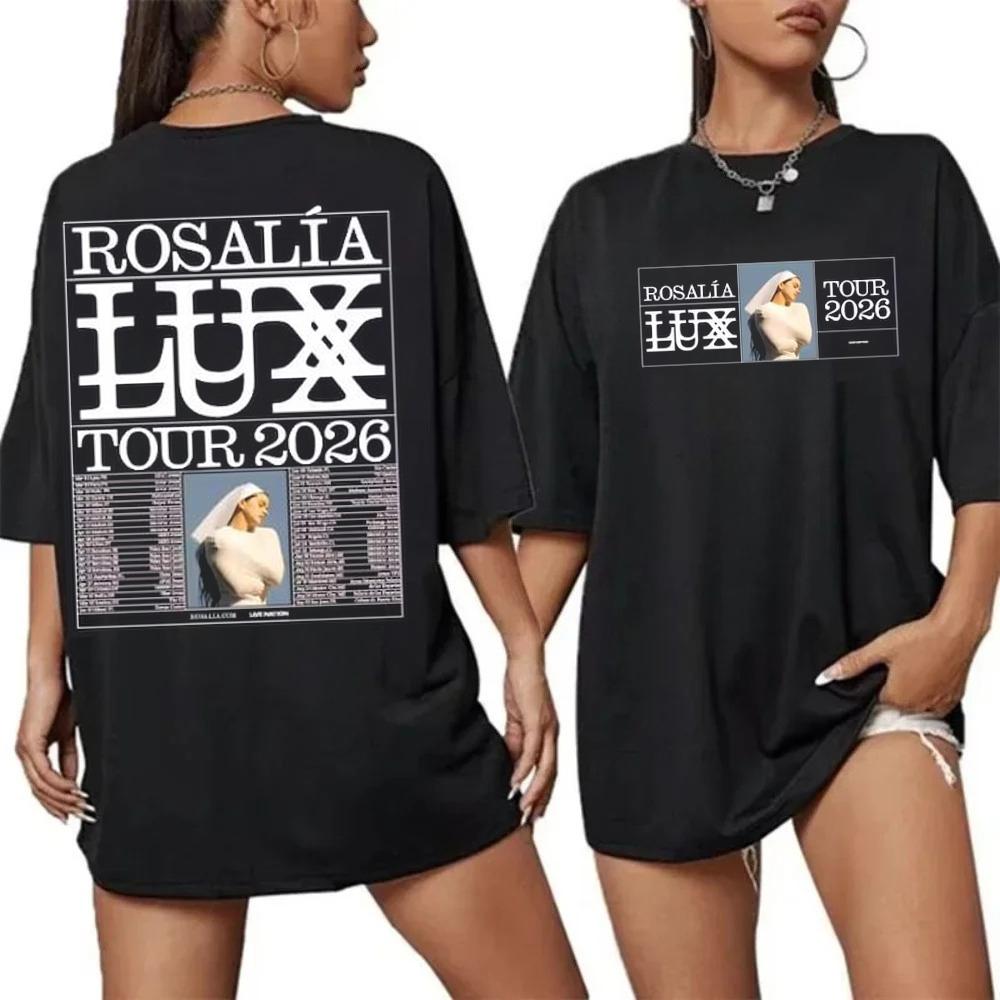 

The 2026 Summer New Rosalia Lux 2026 Tour Tshirt Is A Highquality Casual and Comfortable Mens Roundneck Printed Tshirt 4XL