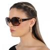 Salvatore Ferragamo Brown Gradient Oval Ladies Sunglasses Sf668s 238 57 Dark Tortoise