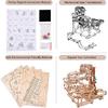 3D Wooden Puzzles Marble Run Chain Kit, Wood Creative Mechanical Puzzles Assembly Model Building Kits to Build for Adults & Kids, DIY Wooden Puzzle