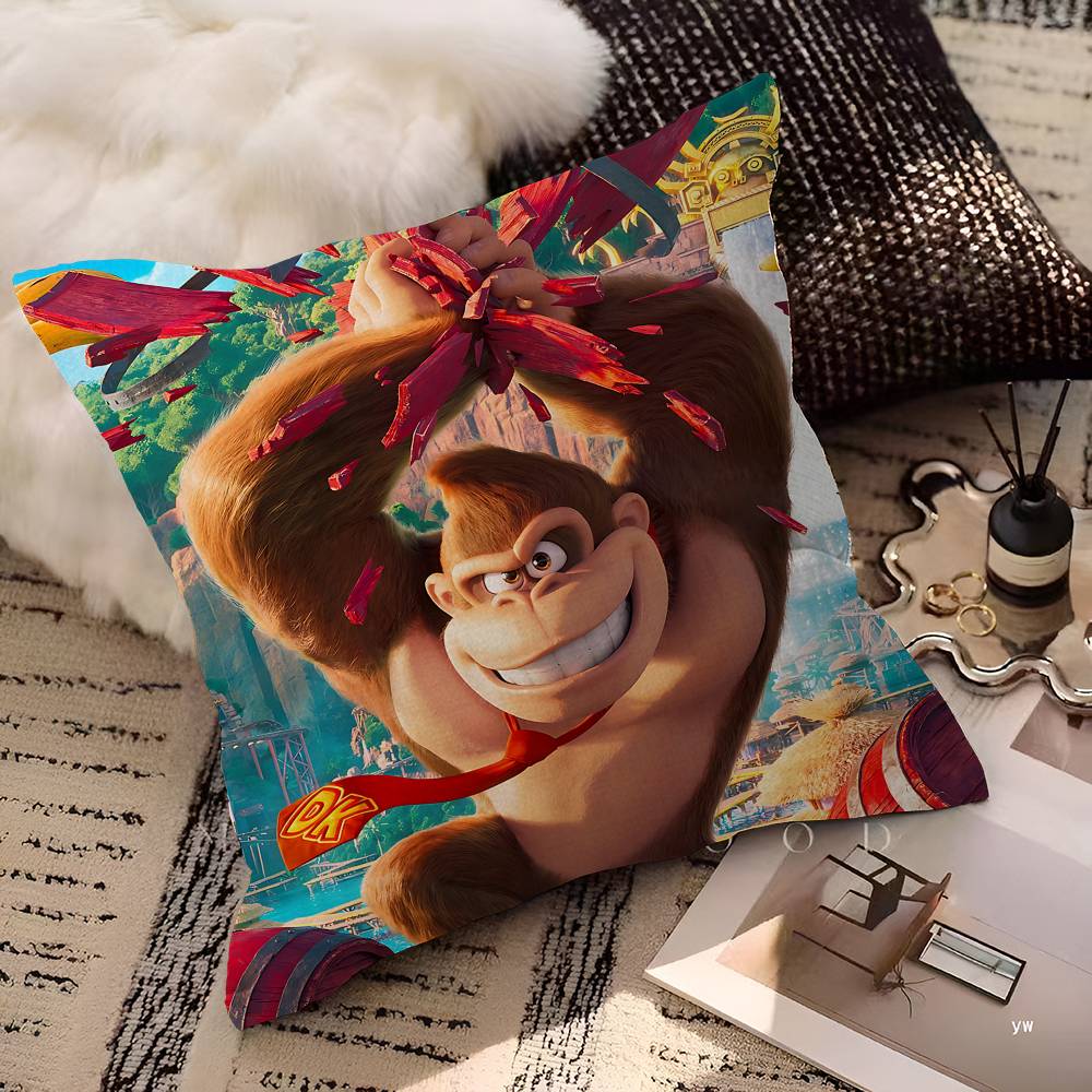 Capa de Almofada Desenho Animado Super M-Marios Fofa Fronha Sala de Estar Sofá Decoração de Casa Personalizado