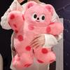 Sale Lovely Cartoon Bear Pillow Stuffed Bear Plush Toy Round Dot Ultra Soft Long Plush Fabric Cushion Creative Birthday Gift