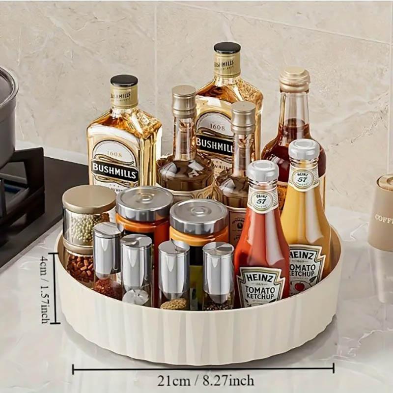 360°Rotating Rotating Spice Rack Organizer For Bathroom Kitchen Countertop Easy Access and Efficient Storage Desktop Storage Box