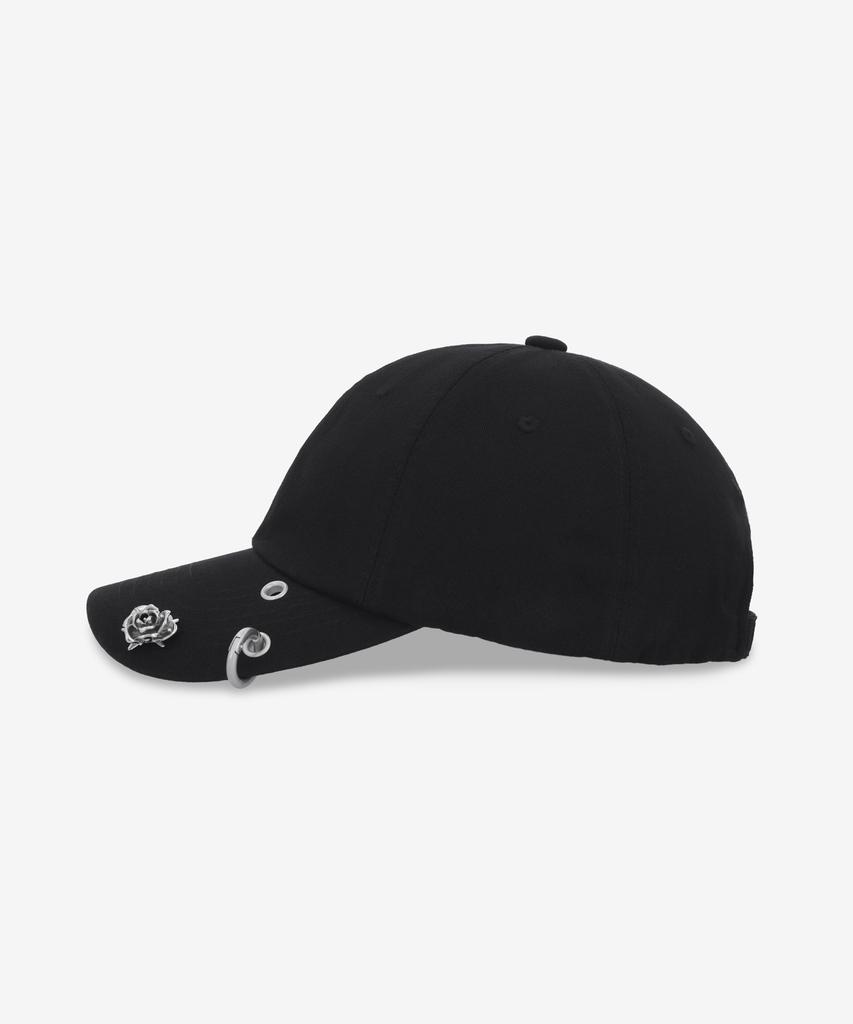 Weldeon Rose & Piercing Ball Cap - Black / Wdah026404Ubk