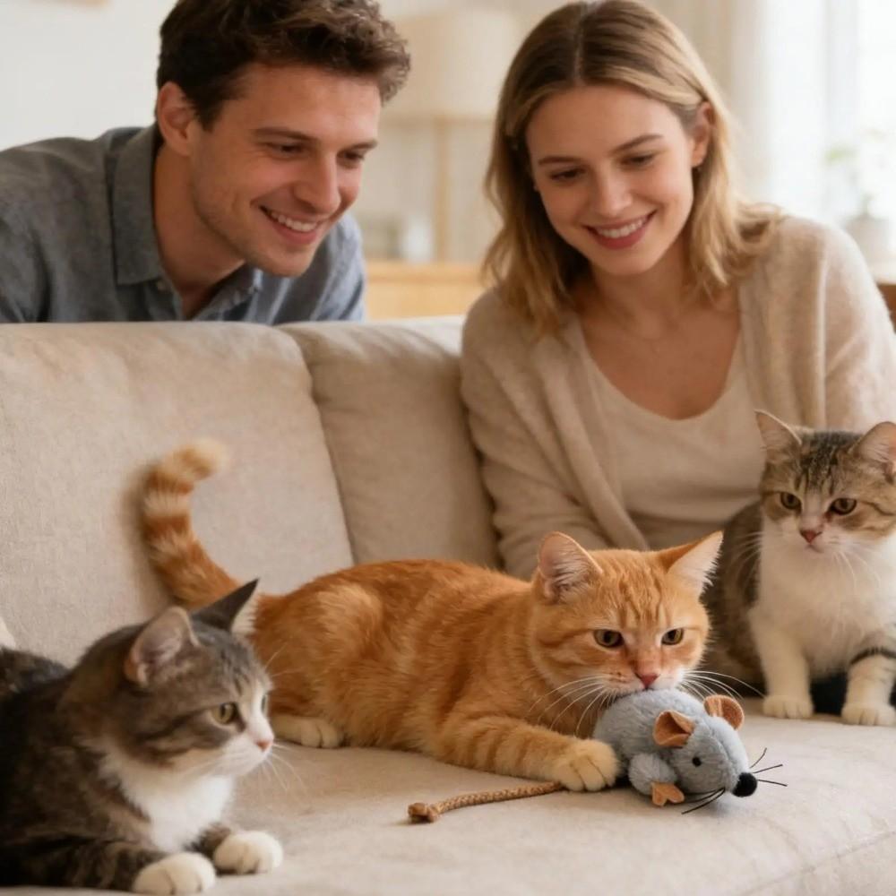 Compact Design Cat Plush Mouse Toy Stuffed Mouse Plush Mice Playthings Cat Chew Toy Indoor Cat