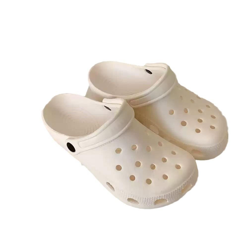 Summer 2025 Women's Trendy Breathable Hole Sandals: Cute, Non-slip, Thick Sole Couple Beach Shoes