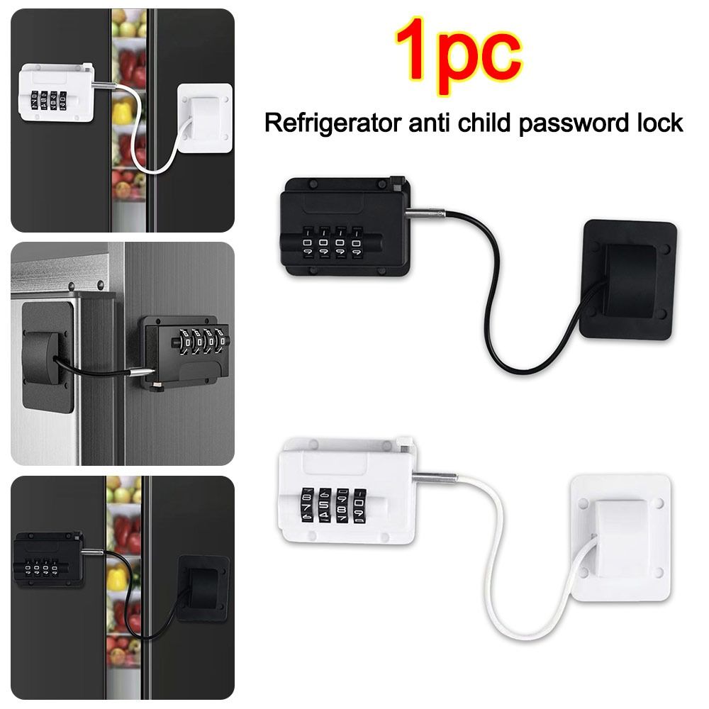 Anti-pinch Hand Refrigerator Door Coded Lock No Drilling Cabinet Lock  for Home
