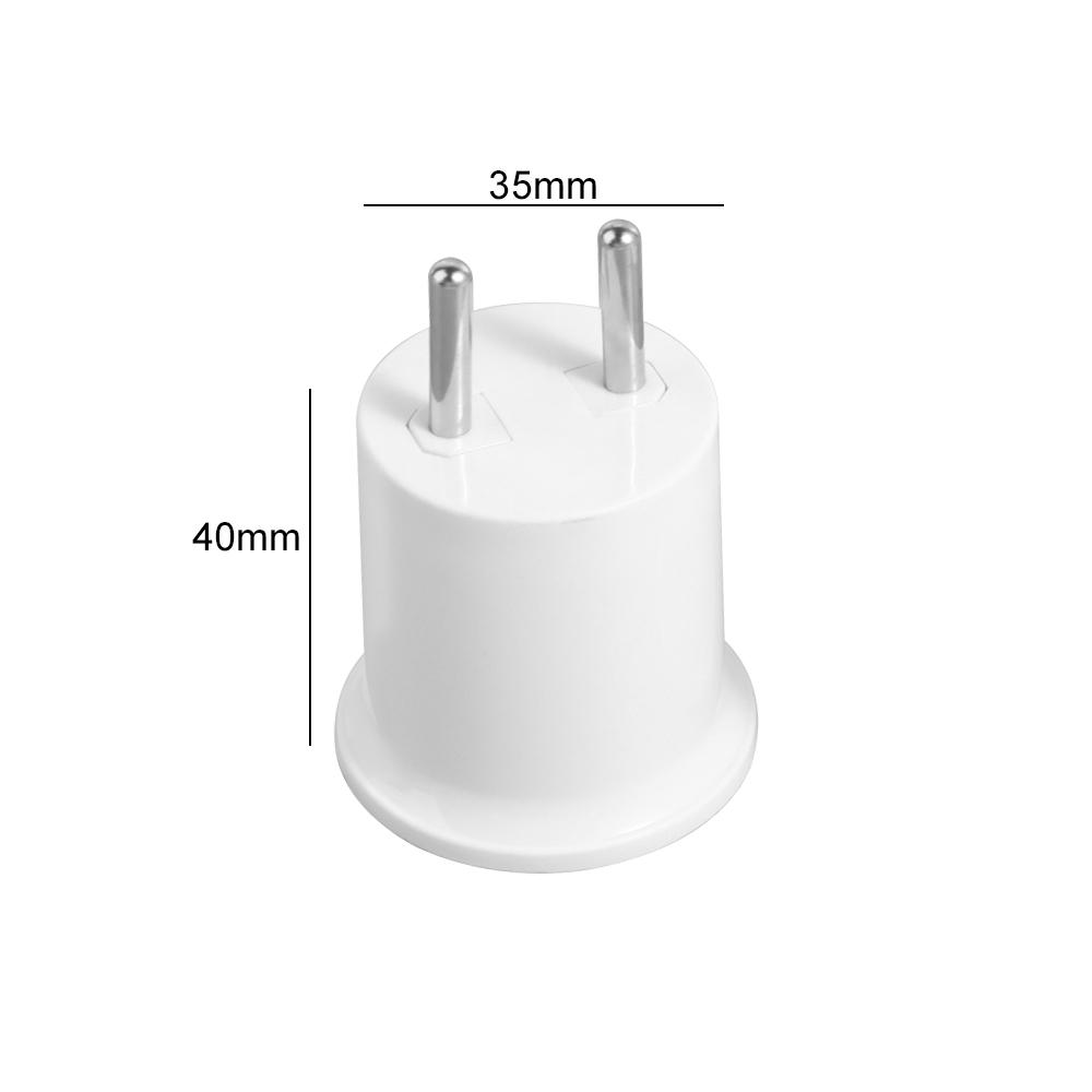 Durable High Temperature Resistant E27 Lamp Base E27 EU/US Plug Bulb Converter White Bulb Adapter Home