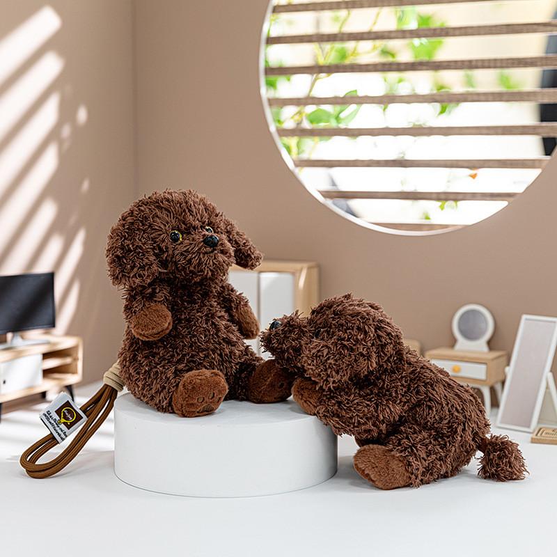 Teddy Dog Stuffed Animal Plush With Hanging Pendant For Kids Room Decor
