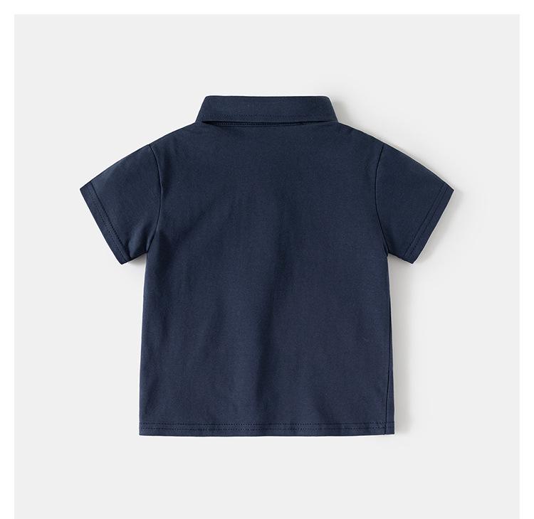 Children's Summer 2026 Boys' Short Sleeve Polo Shirt & Shorts Two-Piece Set