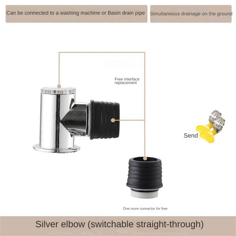 Washing Machine Floor Drain Adapter Anti-overflow Bathroom Pipe Sewer Connector Dishwasher Drain Deodorant Sealing Ring Adapter