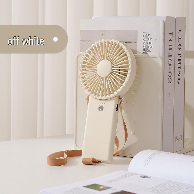Portable High-Power Folding Fan: Desktop & Outdoor Mini Electric Fan 121*263*40 слоновая кость/белый