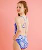 Tieseunain Blue Rosa Days One-Piece Crossline Bag Blue Swimsuit