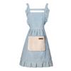 Lace Apron Cotton Linen Blend Elastic Bands Kitchen Cooking Baking Accessory