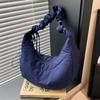 Fashionable Nylon Pleated Shoulder Bag Portable Drawstring Crossbody Bag Underarm Bag INS Korean Style Hand Bag Outdoor