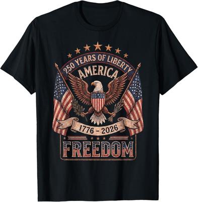 USA Independence 250th Anniversary 1776 2026 Patriotic Eagle T-Shirt