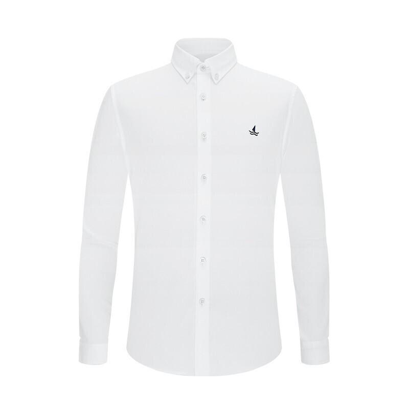 Navigare Men's Embroidered Cotton Long-Sleeve Shirt